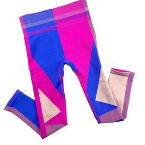 NIKE Sculpt Icon Clash Leggings 7/8 Seamless Training Colorblock Womens Medium
